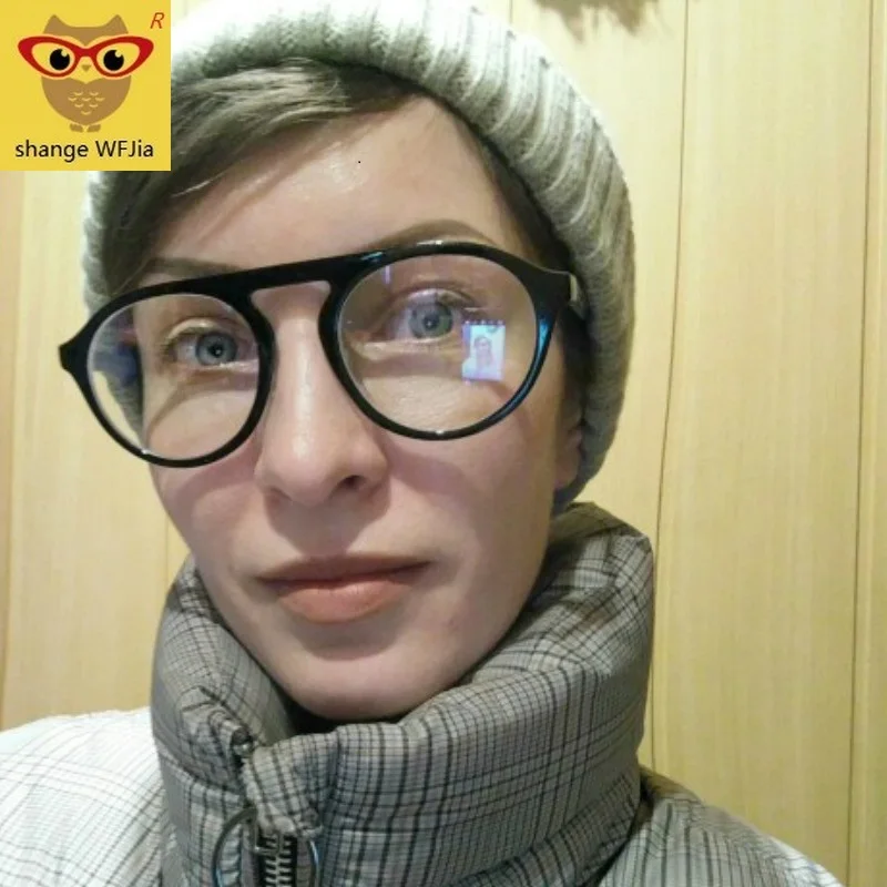

Flat top Round Men Glasses Frame Women Eyeglasses Frame Vintage Square Clear Lens Glasses Optical Spectacle Frame
