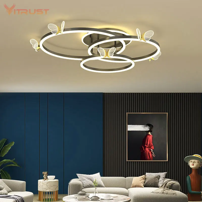 Nordic Art Ceiling Lamp Butterfly Ceiling Light for Bedroom Living Room