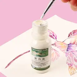 1PC Watercolor Media Masking Ink The White Liquid Of Syringin White Gel Bottle Needle Tube Watercolor White Liquid Painting