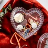 Love Heart Shape Crystal Glass Candy Jar, Dried Fruit Plate, Sugar Bowl, Jewelry Box with Lid, Living Room 3