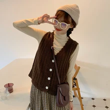 Новинка, женский свитер без рукавов, осенняя и зимняя одежда, женские свитера, жилетка, кружевной свитер без рукавов, жилетка, кардиганы, рубашка