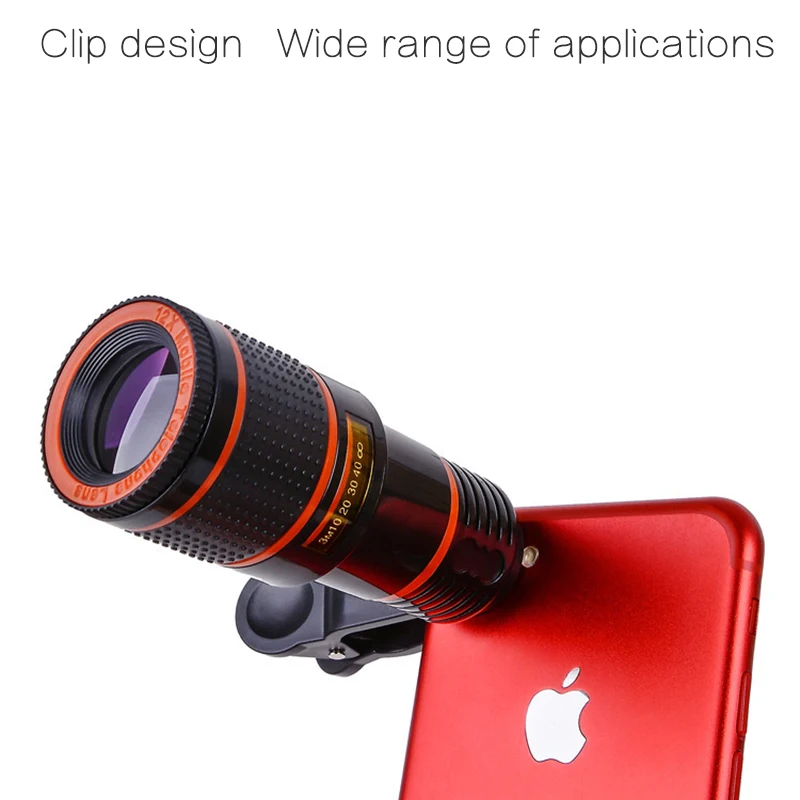 SHELLNAIL Phone Camera Lens Universal Clip 8X 12X Zoom Cell Phone Telescope Lens For iPhone External Telescope Phone Accessories SHELLNAIL Phone Camera Lens Universal Clip 8X 12X Zoom Cell Phone Telescope Lens For iPhone External Telescope Phone Accessories