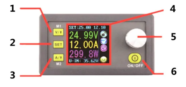 DPS5020 Constant Voltage Current DC- DC Step-down Communication Power Supply Buck Voltage Converter LCD Voltmeter 50V 20A