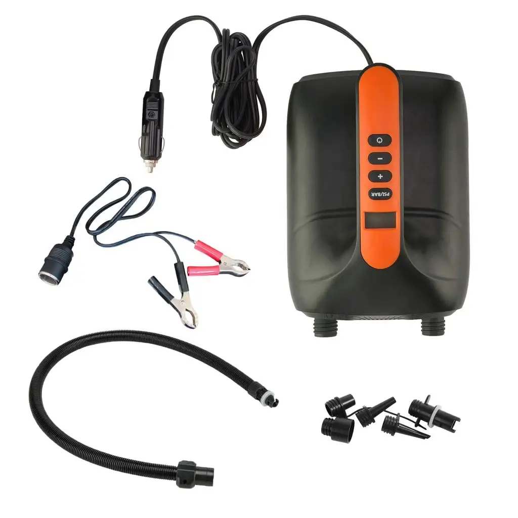Electric Inflation Pump 12V Quick-Fill Smart Inflate Deflate Air Pump 20PSI for Inflatable Boats Kayaks Pools Airbeds