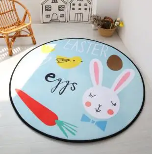 O-diameter 40cm Детский игровой коврик, подушка для сиденья, развивающий толстый ковер, простой Детский круглый коврик для малышей, аксессуары для комнаты - Цвет: O-diameter 40cm