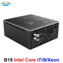 Partaker 10th Gen Nuc Intel i9 10980HK 10880H i7 10750H Mini PC 2 Lans Win10 2*DDR4 2*NVME Gaming Desktop Computer 4K DP HDMI2.0