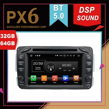 

PX6 Excellent Performance Android 9.0 Car Multimedia GPS For BENZ ML W163 CLK W209 W203 SLK W170 E-Class W210 A-Class W168