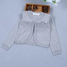 Свитер-кардиган для маленьких девочек; белое пальто с длинными рукавами из хлопка для маленьких девочек; От 1 до 2 лет г.; одежда для малышей; RKC175024