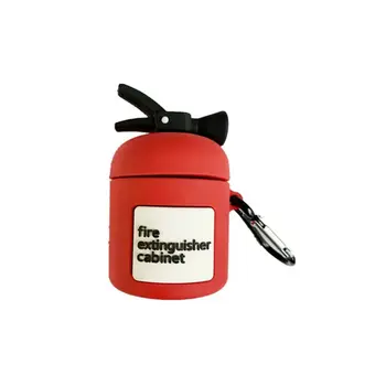 

Fire Extinguisher Protective Case Silicone Cover with Carabiner for airpods 1/2