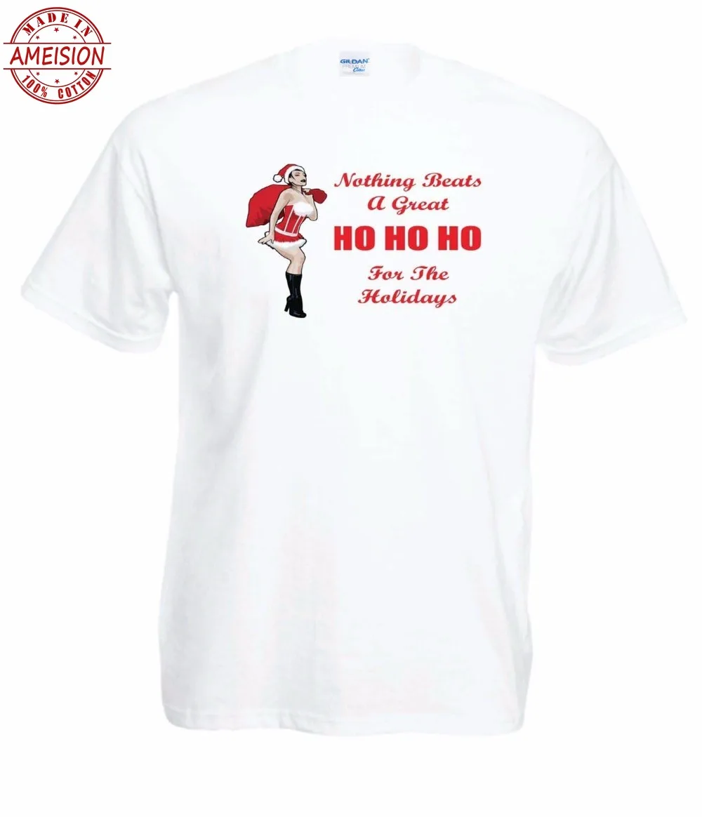 2019 Hot Selling Top Fitness Clothing Male Christmas Ho Xmas Santa Claus Gift Ideas Mens Womens Tee Shirt | Мужская одежда