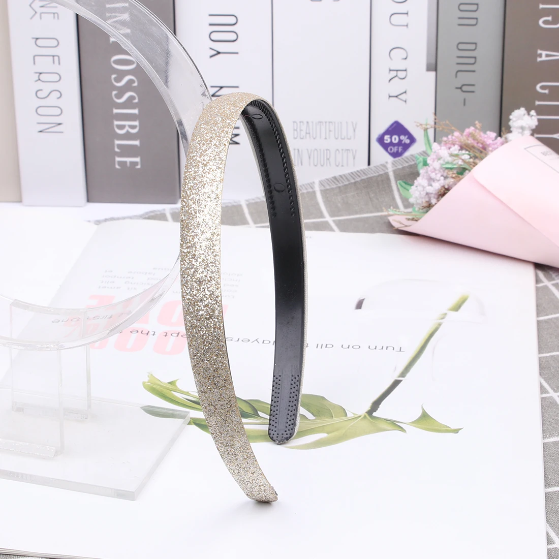 12pcs-8 12 шт., повязка на голову с блестками для девочек, блестящая, Ширина 1,5 см, Детская повязка для волос, блестящая, с блестками, темного цвета, ПУ дизайн, детский обруч на голову с зубами - Цвет: 12pcs-8