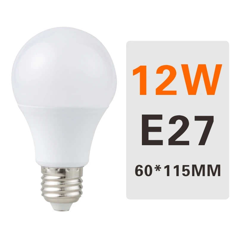 12W E27 E27 E14 LED Bulb Lamps 3W 6W 9W 12W 15W 18W 20W Lampada Ampoule Bombilla LED Light Bulb AC 220V 230V 240V Cold/Warm White - Испускаемый цвет: 12W E27