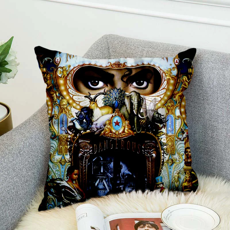 Michael Jackson Pillow Case Polyester Decorative Pillowcases Throw Pillow Cover style-3