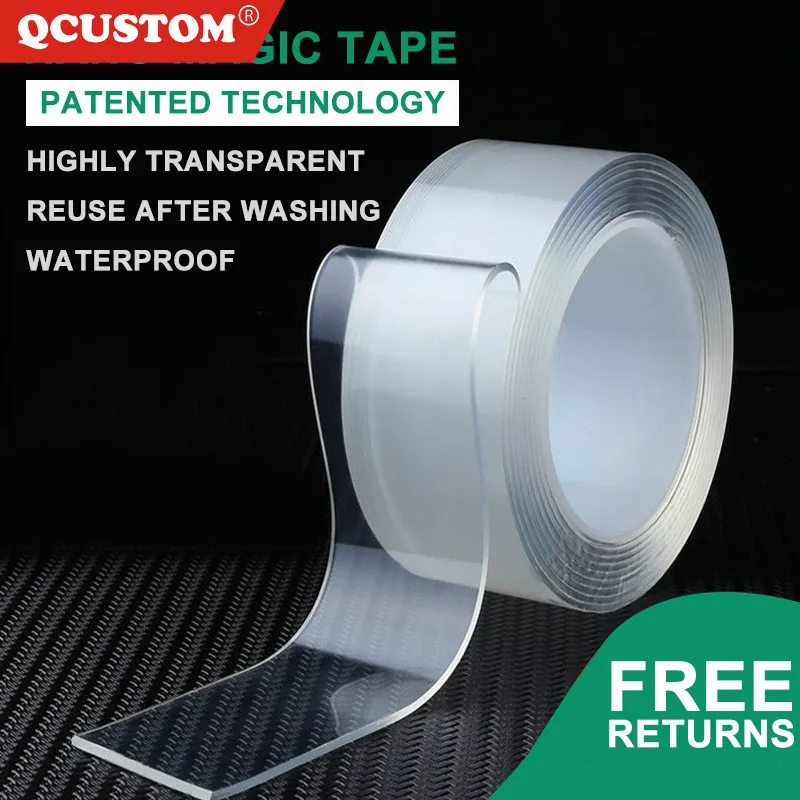 

5M Double-Sided-Tape Clear Reuse Transparent Nano No-Trace Magic-Mascherine Waterproof Super Glue Gadget home improvement Disks