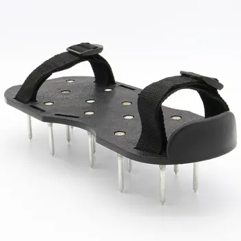 

Lawn Aerating Spiked Shoes Grass Aerator Sandals Adjustable Straps Garden Grass Scarifier Ground Spike Tool Grass Spike Shoes