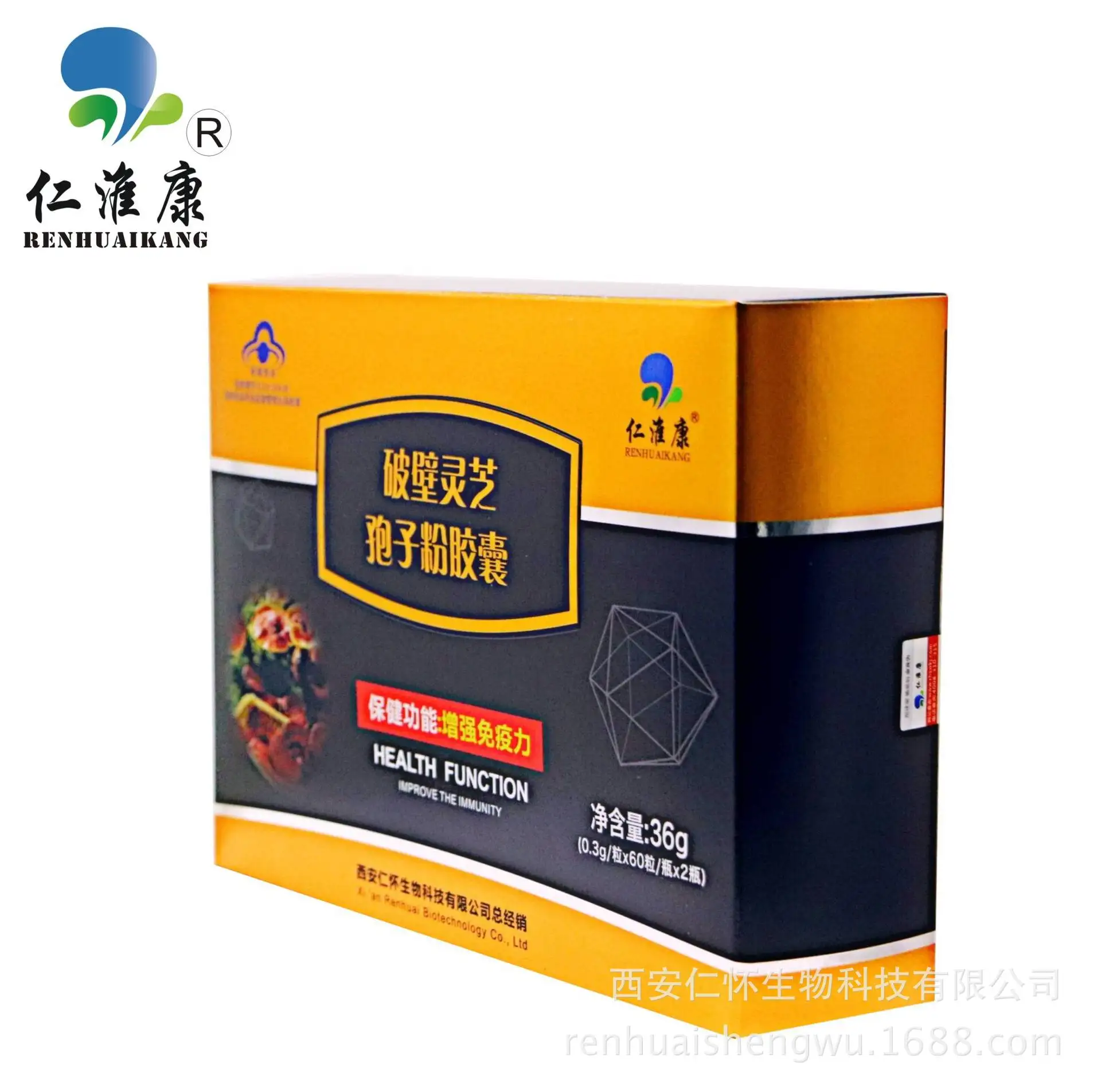 Renhuaikang Reishi Shell broken Spore Powder Capsule продукты здравоохранения для среднего и пожилого