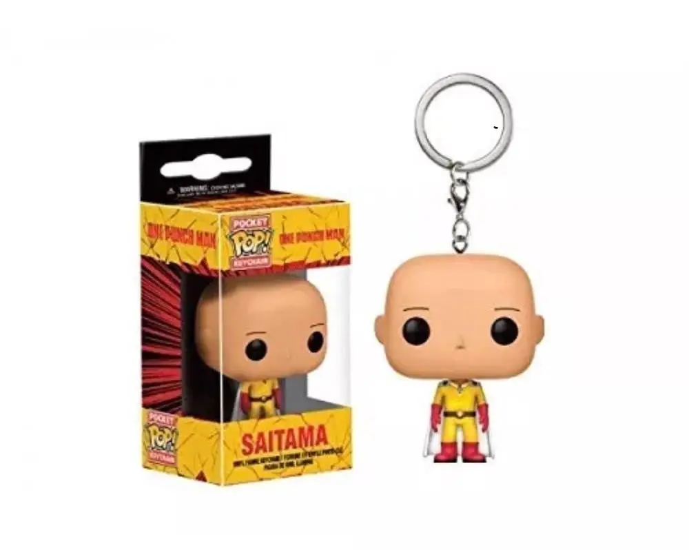 Funko Pop Japan Anime One Punch Man экшн-игрушка фигурки брелок Saitama игрушка Карманный поп Брелок
