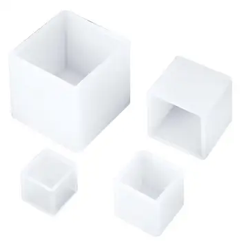

4 Pieces Square Resin Mold Square Silicone Molds Resin Casting Molds for DIY Craft Making, 4 Sizes