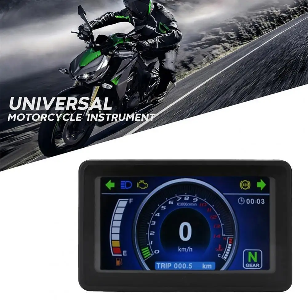 

Счетчик мотоцикл 12 в, модифицированный тахометр с ЖК-дисплеем, спидометр, одометр, аксессуары для безопасного вождения