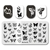 Nail Art Plate MouTeen035 Big Size Butterfly Flower Nail Stamping Plates Manicure Set For Nail Art Stamp 1