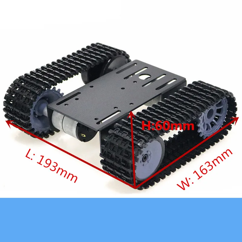 TP101 Metal Smart Crawler Robot Tank Chassis Kit With 33GB-520 12V DC Motor Aluminum Alloy Panel DIY For Arduino Toy