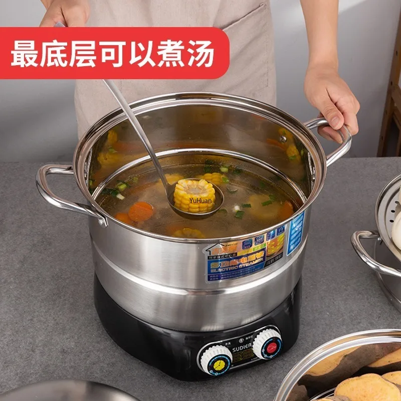 220V Electric Steamer Multi-functional Household Large-capacity Multi-layer Commercial Kitchen
