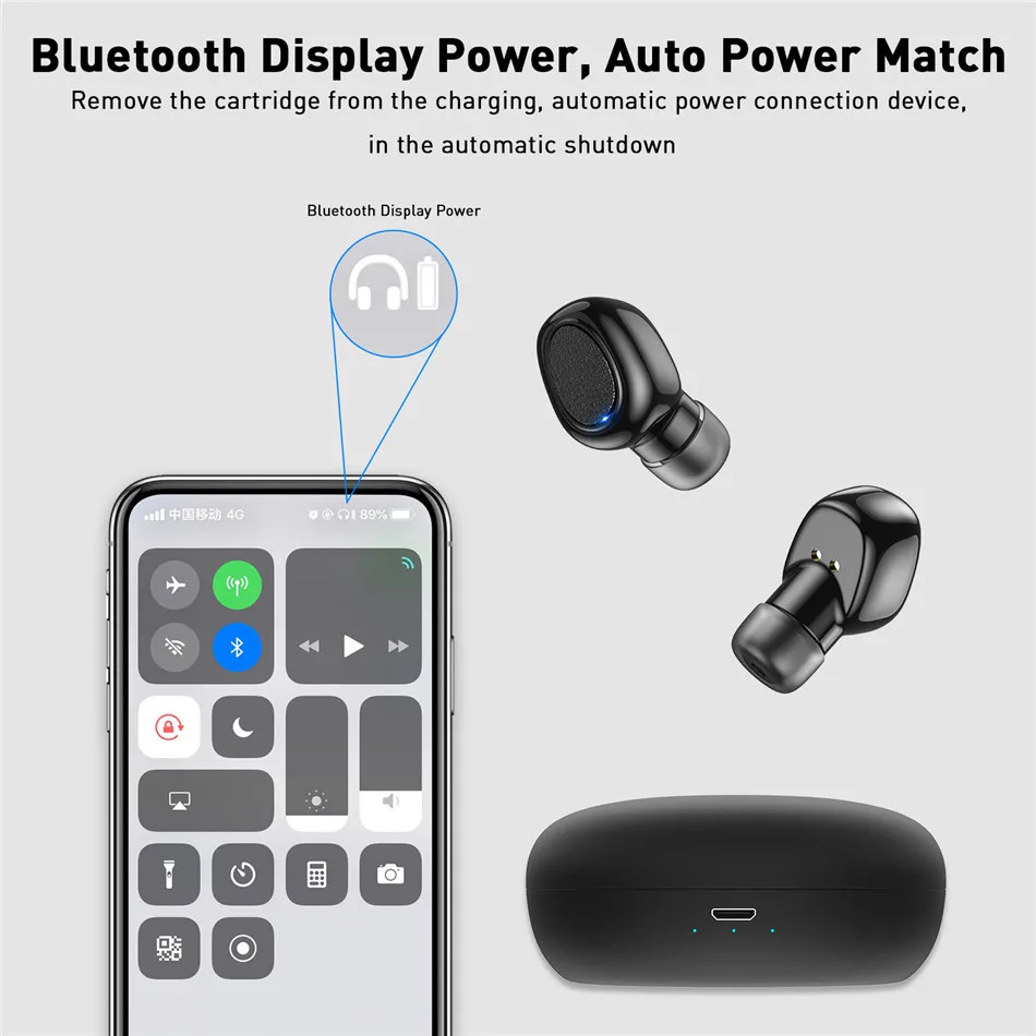 OTTWN A6S TWS беспроводные наушники Bluetooth 5,0 мини водонепроницаемые наушники-вкладыши с микрофоном для зарядки