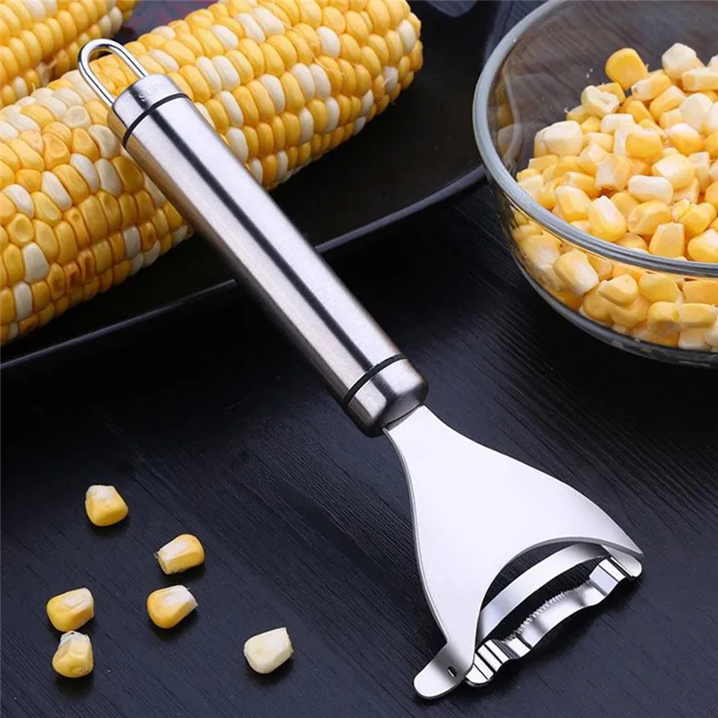 

1 Pc Kitchen Corn Cob Stripper Cutter Peeler Thresher Remover Corn Peeler Premium Stainless Steel Tool Durable Kitchen Gadgets