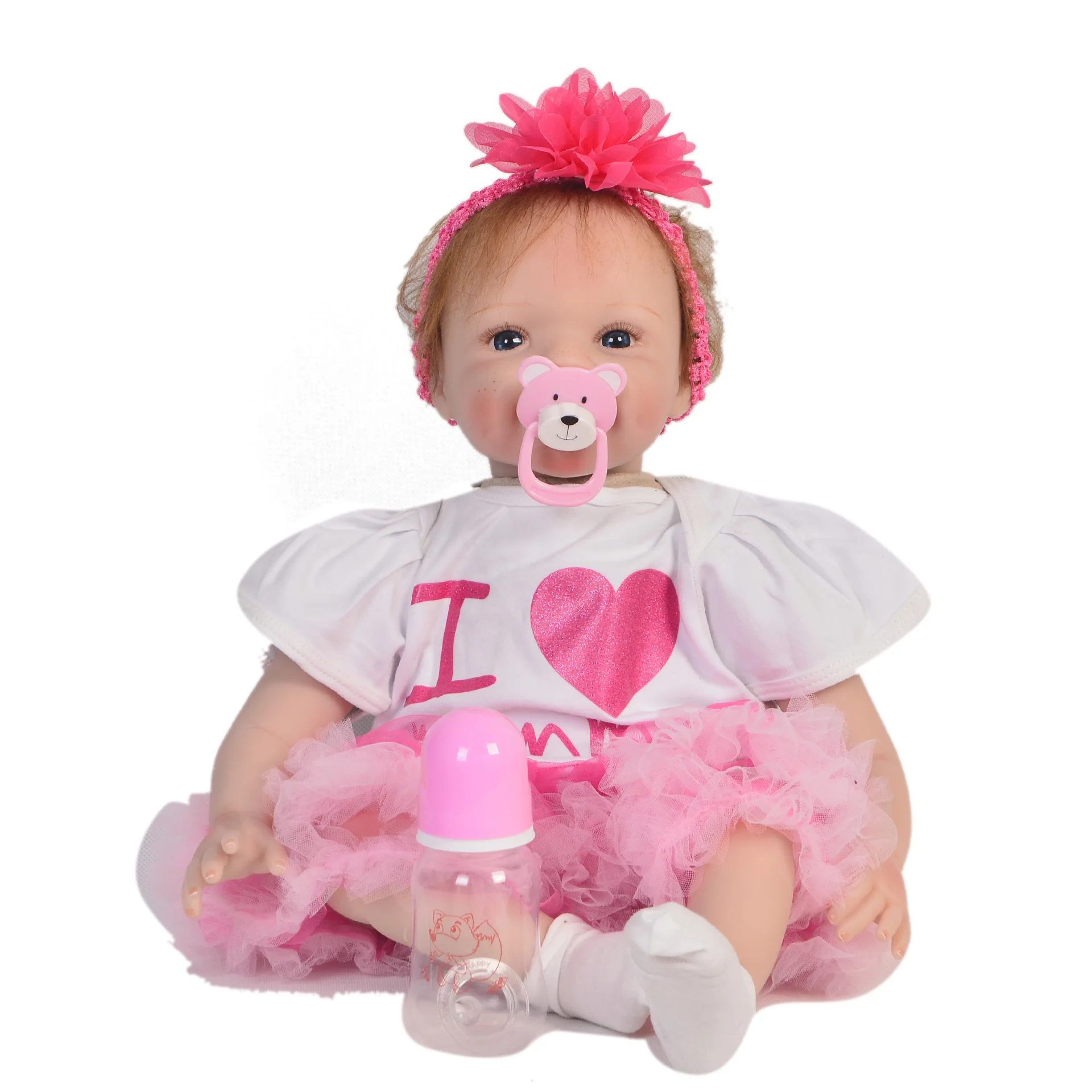 

Keiumi Cloth Body Reborn Baby Doll Reborn Baby Doll 22-Inch Model Infant Large Amount Favorably