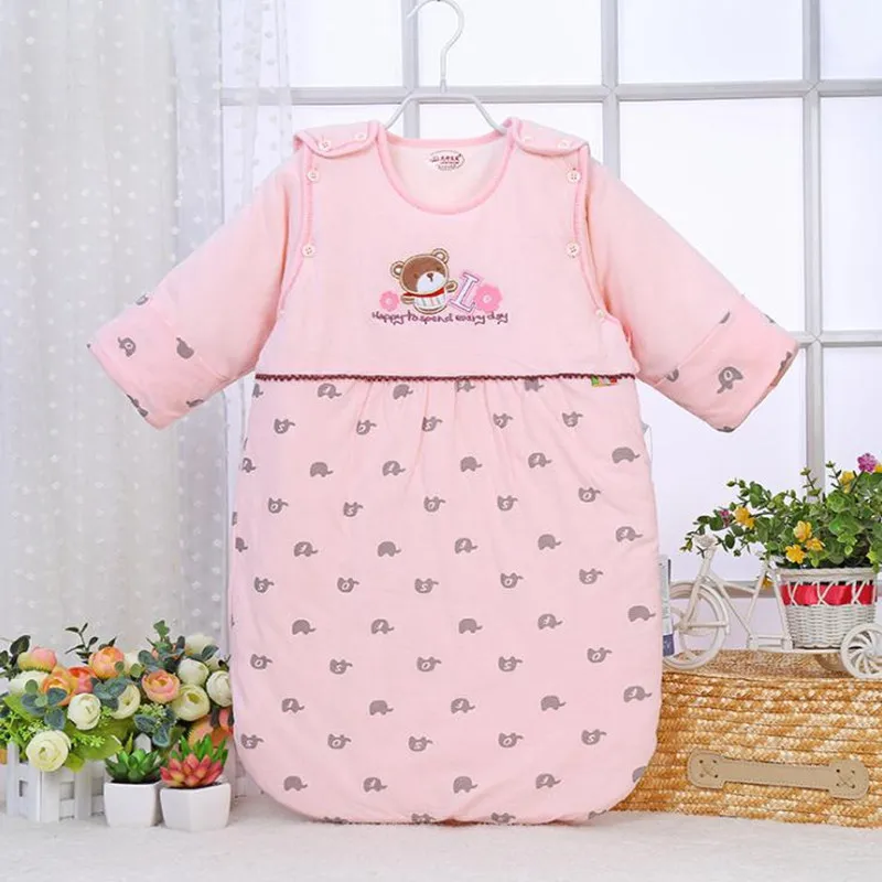 Спальный мешок для новорожденных; голубой и розовый спальный мешок для малышей; конверт для новорожденных; зимний спальный мешок для малышей - Цвет: Pink 72x40