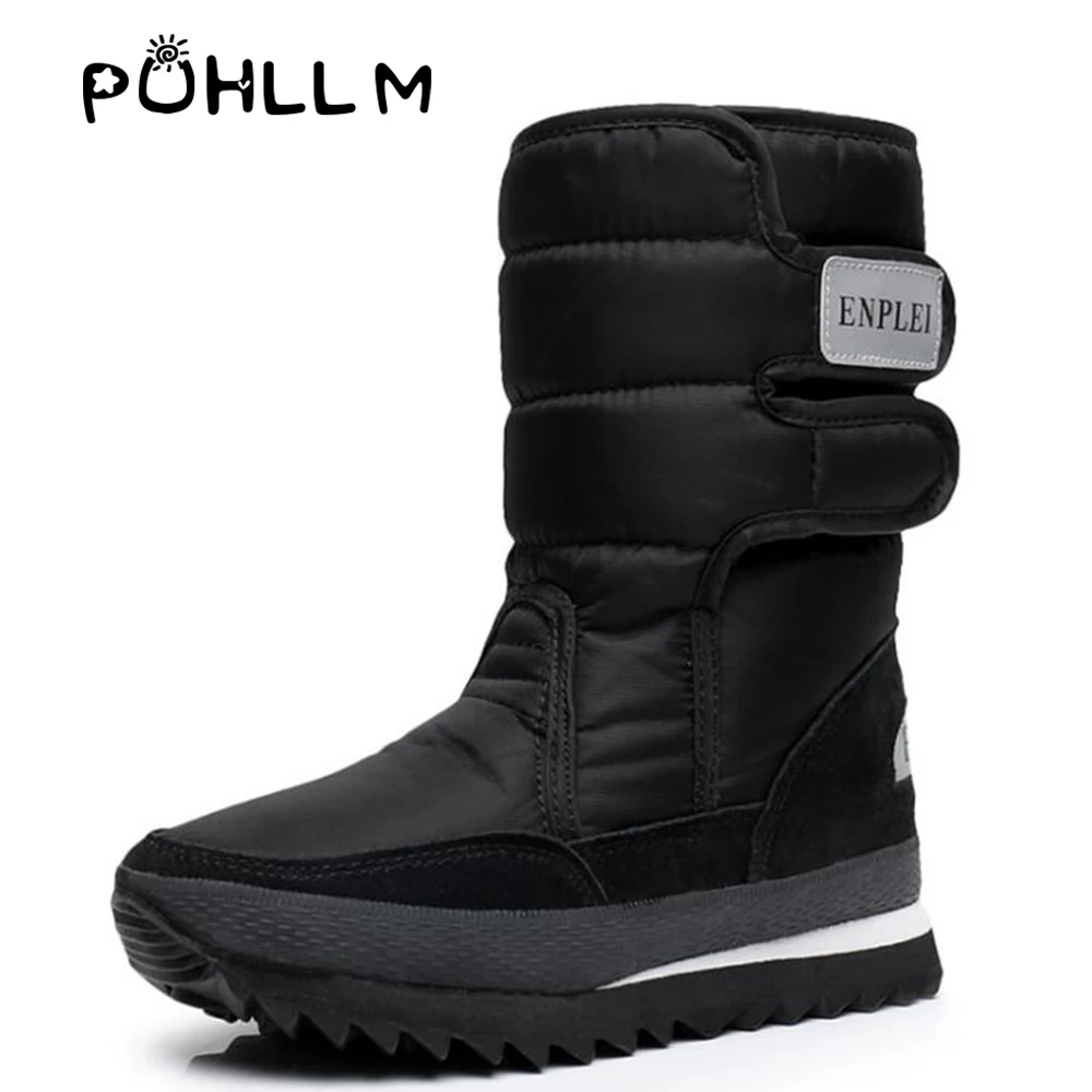 

Russia Autumn and Winter Plus Velvet Snow Women's Boots Waterproof Warm Cotton Shoes Thick Women's Tube Short Boots Women's Shoe