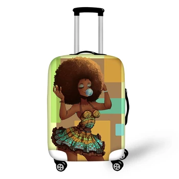 

2020 Travel Luggage Protective Cover African Girls Prints Travel Luggage Cover Dust-proof Anti-scratch Suitcase Thick Covers
