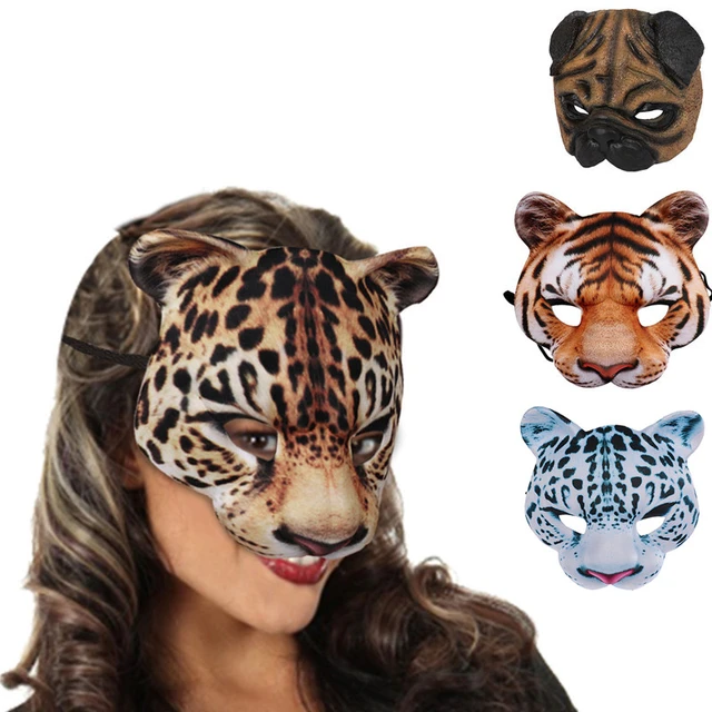 Paintable Leopard Cat Mask DIY Animal Mask