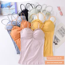 EFINNY женский топ на бретельках со съемными мягкими бретельками, сексуальный кружевной топ на бретельках