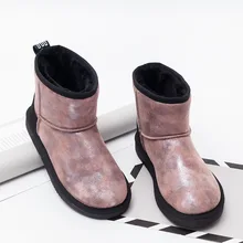 Г., зимние женские ботильоны большого размера теплые водонепроницаемые зимние ботинки модная зимняя обувь с хлопковой подкладкой