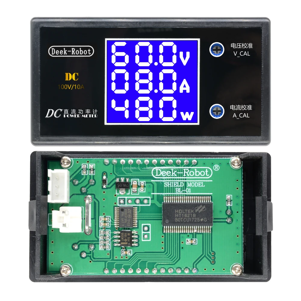DC 0-100V 10A LCD Display Digital Voltmeter Ammeter Wattmeter Voltage Current Power Meter Volt Detector Tester 12V 24V 36V 1000W