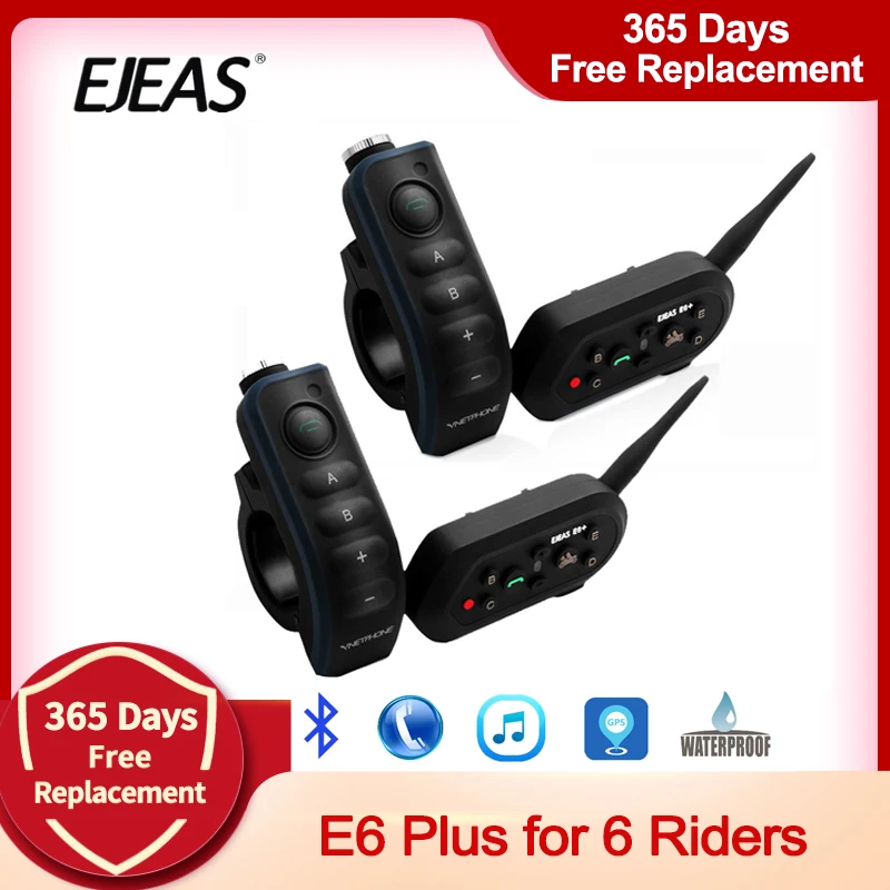2pcs Ejeas E6 Plus Motorcycles Headset 
