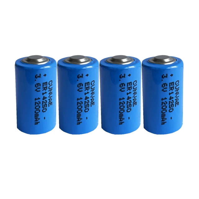 Batterie au lithium pour GPS, compteur d'eau et de gaz électrique, ER14250,  LS14250, CR14250, 3.6V, 1200mAh, 1, 2AA, 24.com, 5 pièces - AliExpress