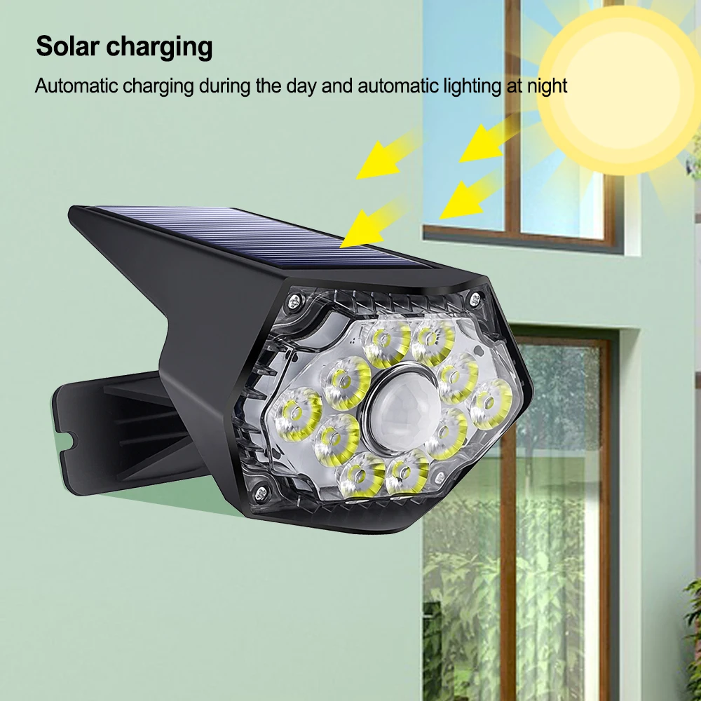 2PCS/Lot 10 LED Solar Wall Lights Outdoor IP67 Waterproof Garden Spot Light Auto ON/OFF Intelligent Secirity Landscape Spotlight