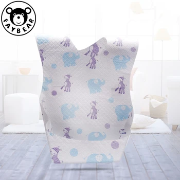 

10pcs/lot Disposable Cute Baby Bibs Cartoon Printing Newborn Infant Girls And Boys Toddler Portable Travel Bandana Bibs