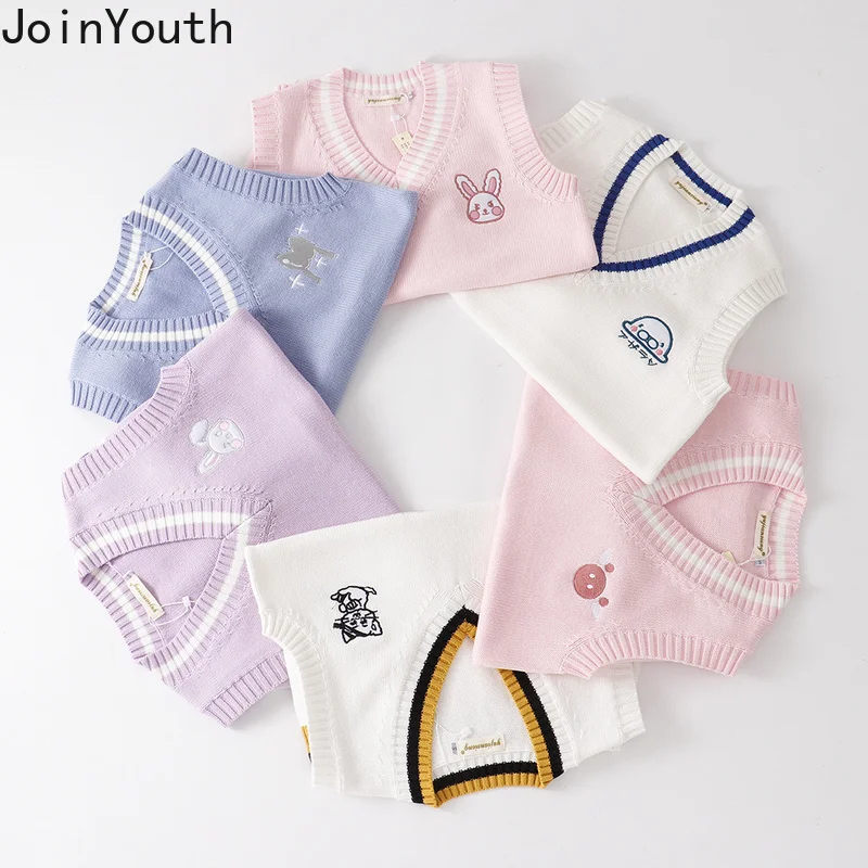 Joinyouth japonés chaleco Jersey mujeres bordado de dibujos animados de punto suéteres TANQUE DE Caut chaleco Tops mujer 7b713