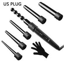 Волосы папильотки изменения головки щипцы для завивки волос многофункциональные волосы щипцы для завивки волос шесть в одном керамические бигуди