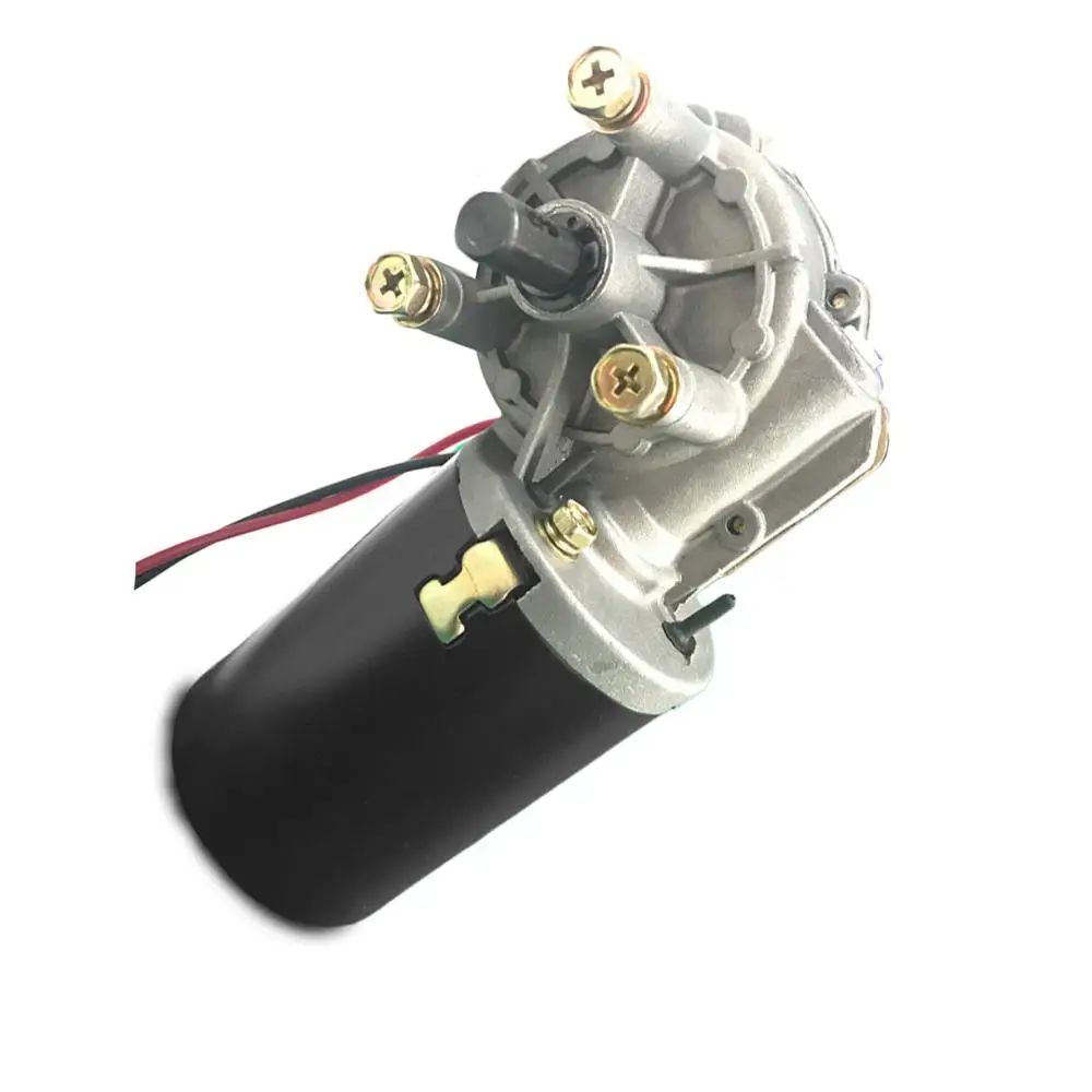 US $62.10 DC12V24V 60W Worm Gearbox Motor 90130rpm Garage Door Rolling Gate High Torque Reducing Motor