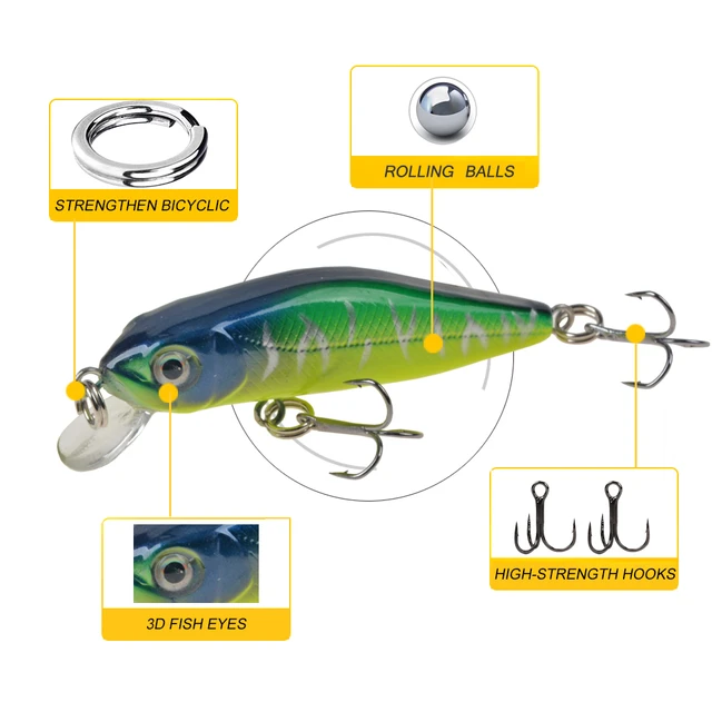 2022 NEW Arrive Deep Water Small Lures Fishing Lure 4.7g 45mm Floating  Minnow Mini Hard Bait For Perch Trout Bass