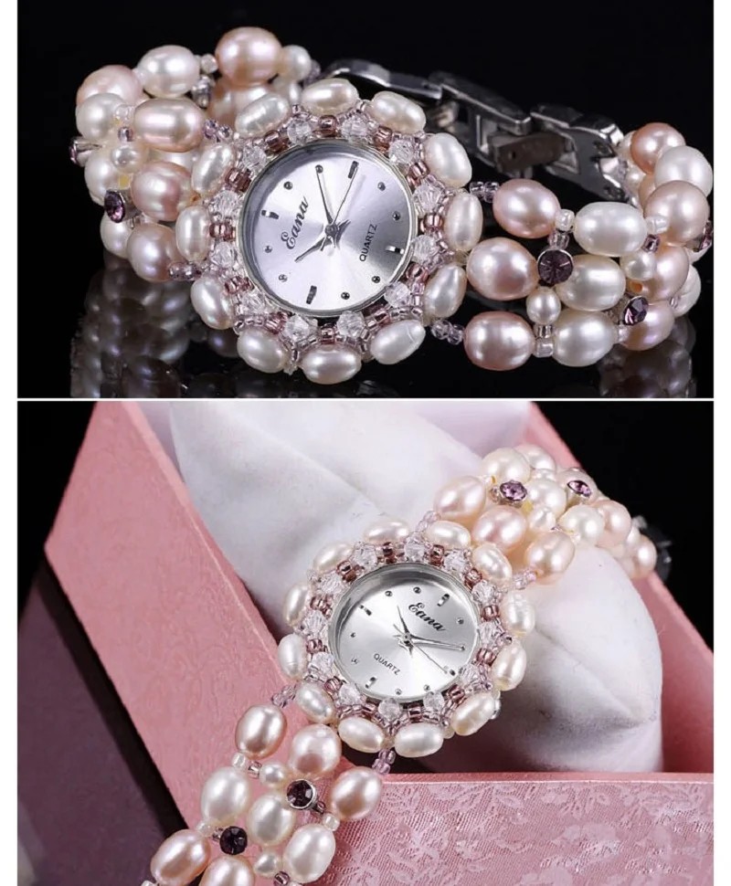 Новинка для женщин кварцевые часы женский браслет с жемчугом Ювелирные изделия Девушки наручные часы студентов наручные часы подарки