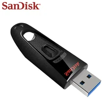 Двойной Флеш-накопитель SanDisk CZ48 USB флэш-накопитель USB 3,0 флэш-накопитель флэш-диск 128 Гб 64 ГБ 32 ГБ оперативной памяти, 16 Гб встроенной памяти, Макс 100 МБ/с. флешки черный U диска