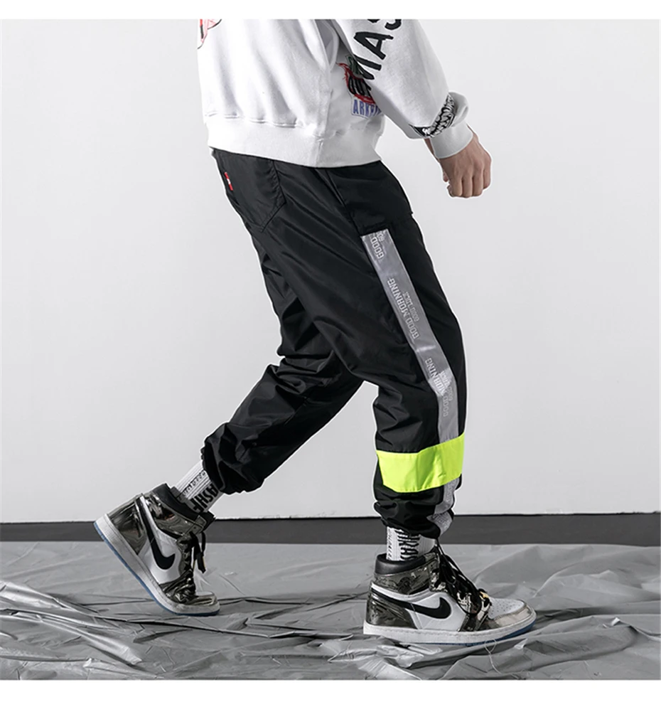 Розовый Jogger мужские уличные спортивные штаны тонкие шаровары хип хоп мужские спортивные штаны повседневные мужские большие размеры 5XL HZ196