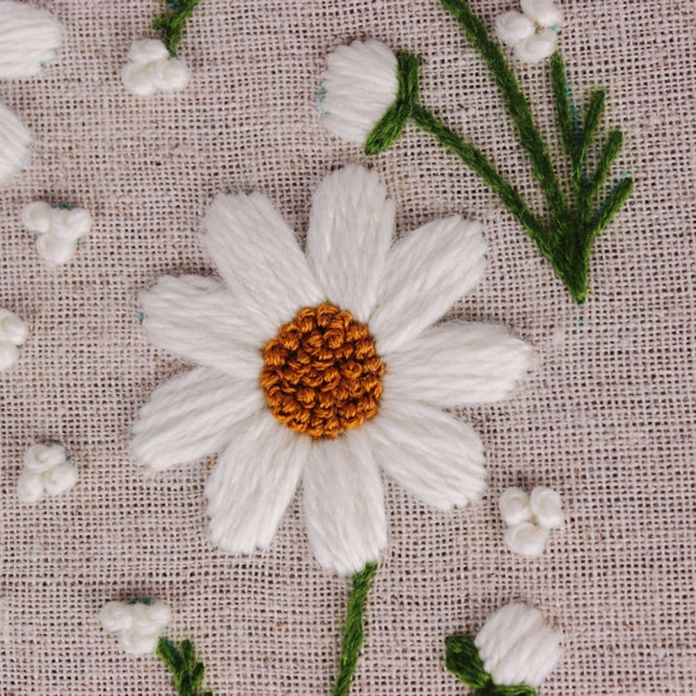 1PCS Embroidery Kit Flower Pattern Cross Stitch DIY Needlework Kit Tools Beginner Embroidery Starter Set For Handicraft Lover embroidery set embroidery kits