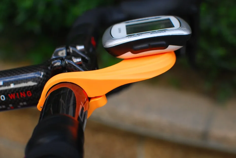 Велосипедный дорожный велосипед держатель для Garmin Edge 200 500 510 800 810 1000 компьютерный руль gps преобразования сиденья 25,4 мм/31,8 мм - Цвет: Оранжевый