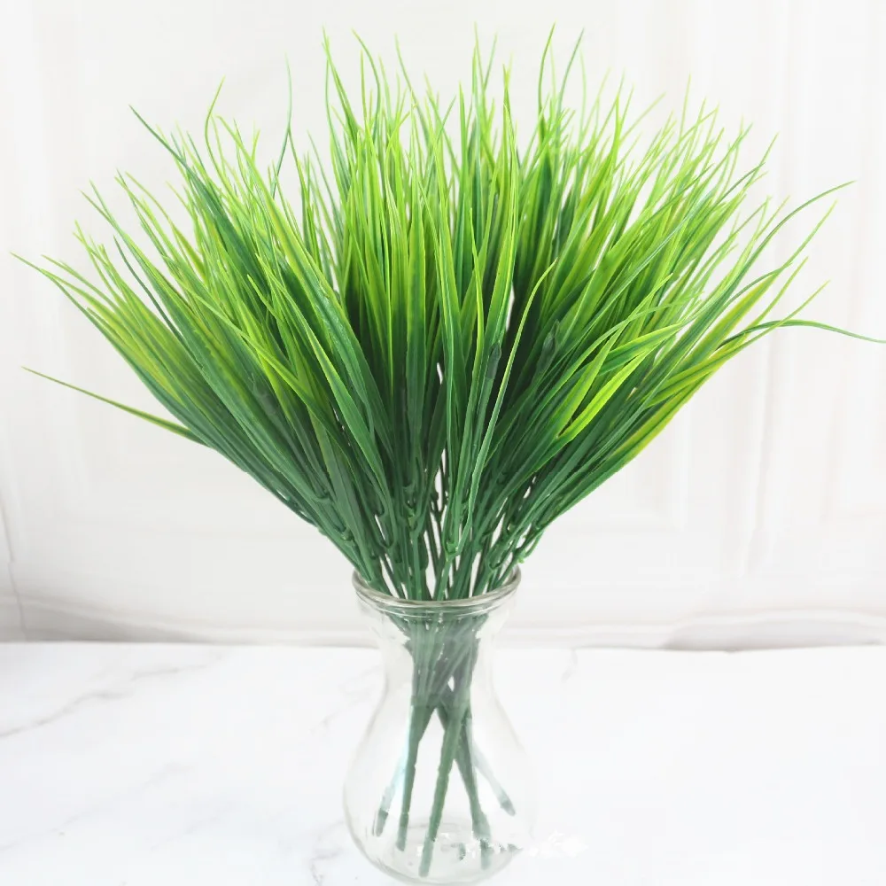 10PcsPack Plastic flowers Artificial Outdoor Plants flowers Fake grass decoration Outside Home Garden Office Decoration JH45 (5)